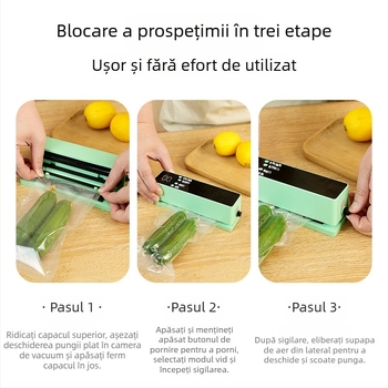 Mașină de vidat fără fir, sigiliu vacuum compact pentru bucătărie, reîncărcabilă