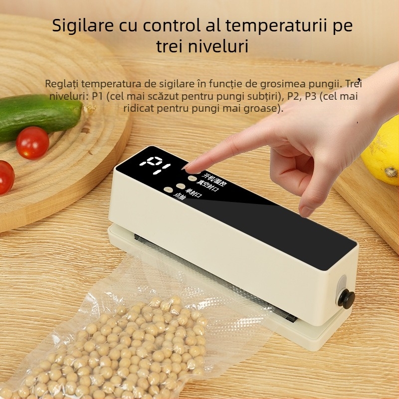 Mașină de vidat fără fir, sigiliu vacuum compact pentru bucătărie, reîncărcabilă