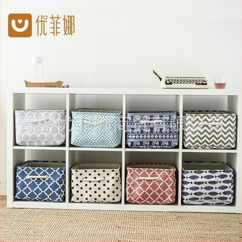 Youfina coș de depozitare din material textil, lavabil, din bumbac-lână, cutie organizator pentru haine, jucării și accesorii