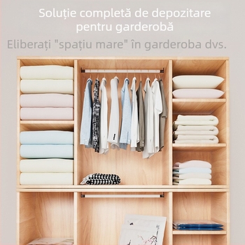 Pungi vidate personalizate pentru depozitare și comprimare, groase și reutilizabile, pentru organizarea păturilor și a gecilor cu umplutură de puf