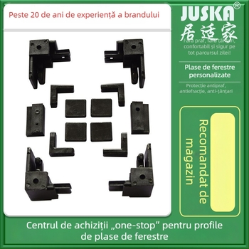 Profil de fereastră din aluminiu pentru ecran interior cu set complet de accesorii