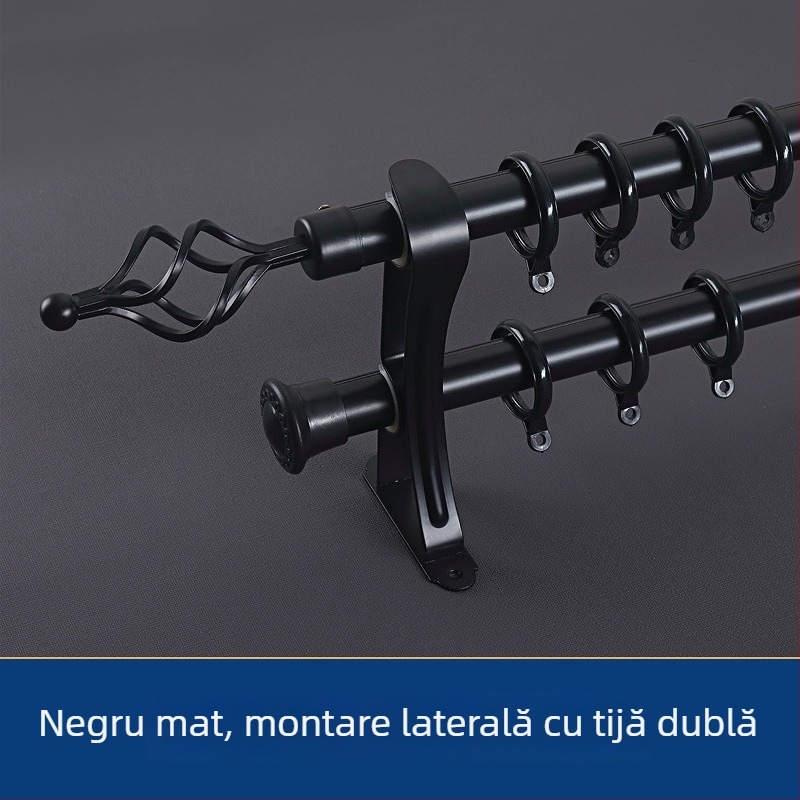 Bară pentru perdele Nordic din aluminiu, îngroșată și silențioasă, stil roman, la comandă