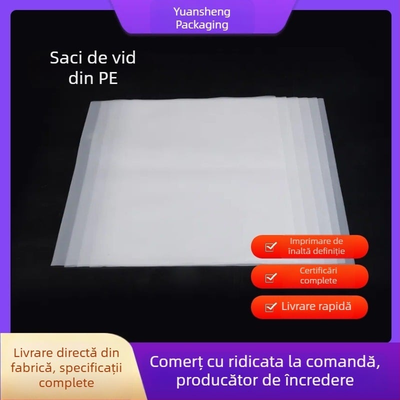 Saci PE pentru vid, pentru compresie, transparenți, mate, pungi de ambalare îngroșate și depozitare personalizate
