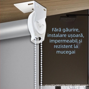 Suport rotativ extins pentru jaluzele rulou — roată universală, set complet de accesorii pentru jaluzele rulou, fără găuri