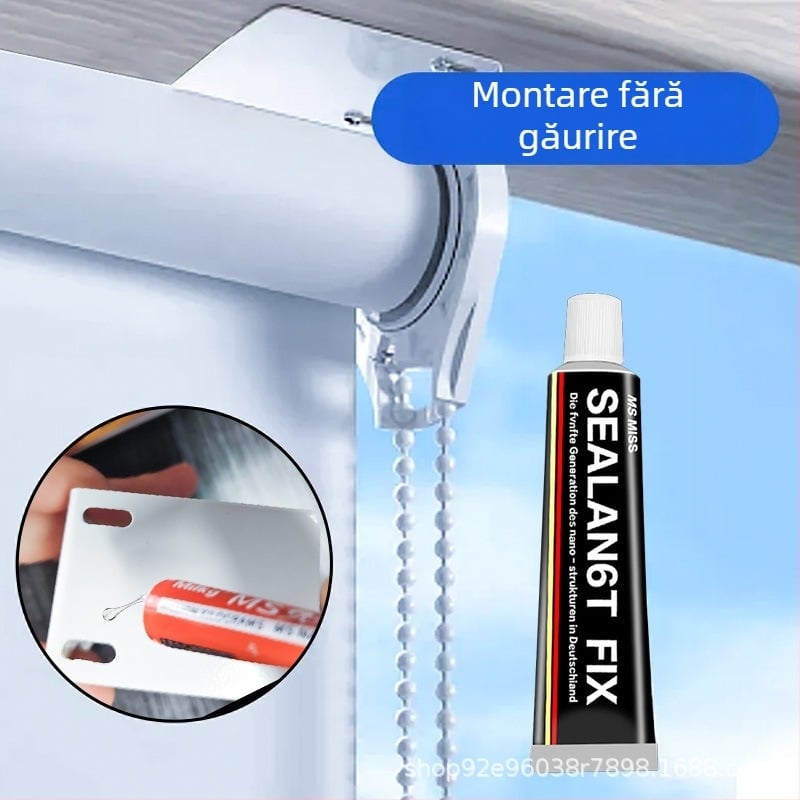 Suport rotativ extins pentru jaluzele rulou — roată universală, set complet de accesorii pentru jaluzele rulou, fără găuri