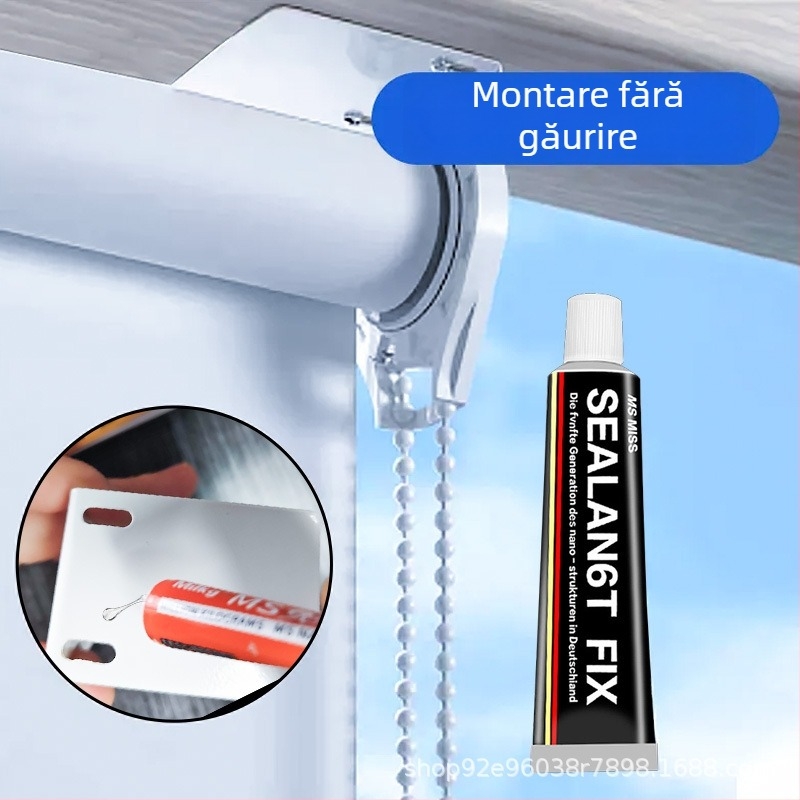 Suport rotativ extins pentru jaluzele rulou — roată universală, set complet de accesorii pentru jaluzele rulou, fără găuri