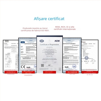 DG Cleme pentru perdea cu cinci mărgele, oțel inoxidabil, set de 12 buc., alb și negru, accesorii moderne pentru ferestre