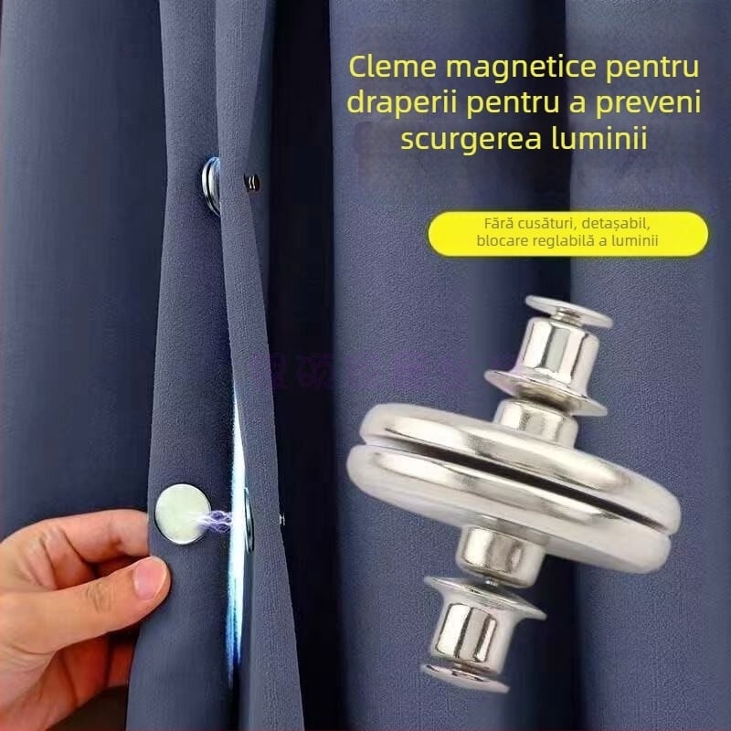 Magneti pentru perdea, fără cusătură, clipsuri magnetice invizibile pentru blocarea luminii