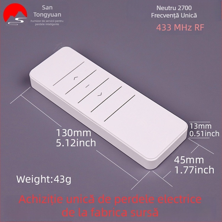 Accesorii pentru perdele electrice: telecomandă cu frecvență unică 2700 pentru motoare seria 82, controler manual