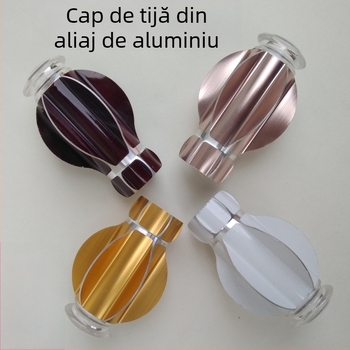 Cap hexagonal din aliaj de aluminiu pentru băț de perdea