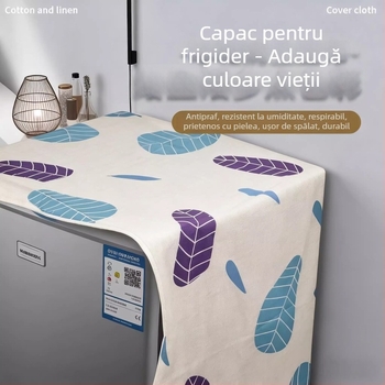 Acoperire impermeabilă anti-ulei pentru frigider, husă universală anti-praf pentru Haier și Midea, cu ușă simplă sau două uși, husă pentru mașina de spălat