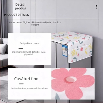 Acoperire impermeabilă anti-ulei pentru frigider, husă universală anti-praf pentru Haier și Midea, cu ușă simplă sau două uși, husă pentru mașina de spălat