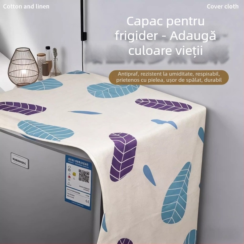 Acoperire impermeabilă anti-ulei pentru frigider, husă universală anti-praf pentru Haier și Midea, cu ușă simplă sau două uși, husă pentru mașina de spălat