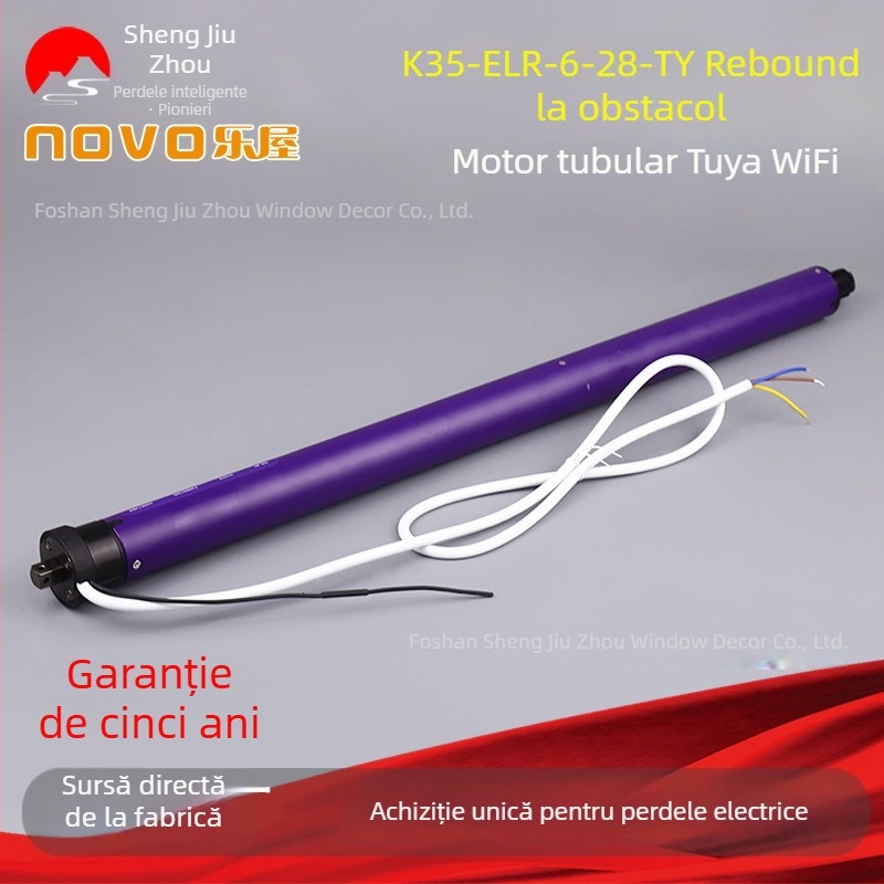 Motor tubular pentru perdele electrice, K35-ELR-6-28 cu revenire la rezistență, X-Graffiti, NOVO Le House
