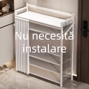 Raft pliabil pentru pantofi pentru interior, cu mai multe niveluri, fără montaj, protecție împotriva prafului