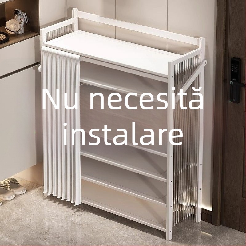 Raft pliabil pentru pantofi pentru interior, cu mai multe niveluri, fără montaj, protecție împotriva prafului