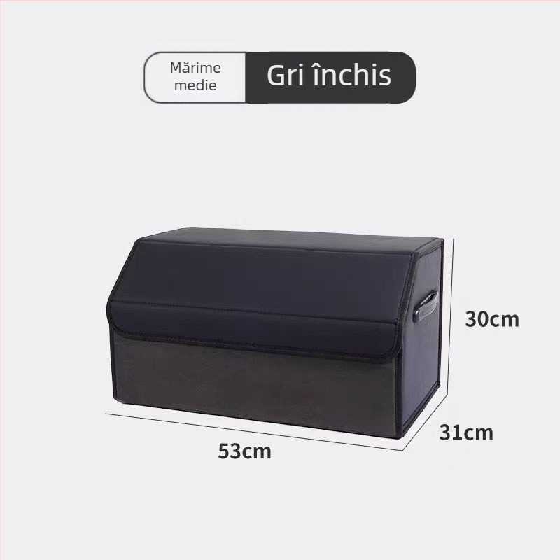 Organizator portbagaj din piele nubuc – magnetic, pliabil, multifuncțional