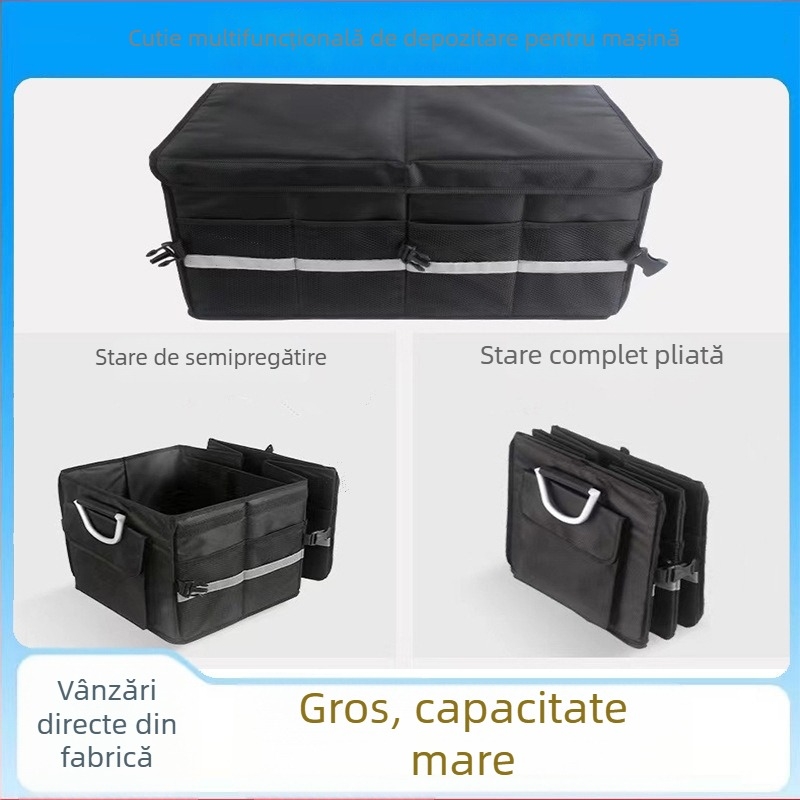 Cutie de depozitare pentru portbagaj auto, capacitate mare, pliabilă, din pânză Oxford
