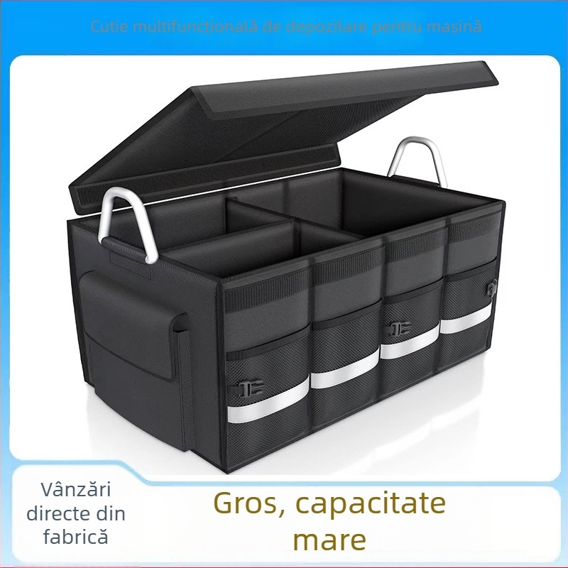 Cutie de depozitare pentru portbagaj auto, capacitate mare, pliabilă, din pânză Oxford
