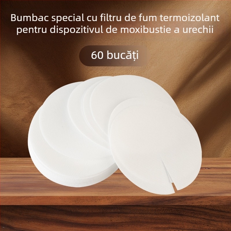 Dispozitiv de moxibustie pentru urechi, pentru uz casnic, instrument portabil de terapie a urechilor, cutie de moxibustie pentru punctul Baihui de pe cap, protecții pentru urechi și echipament de moxibustie