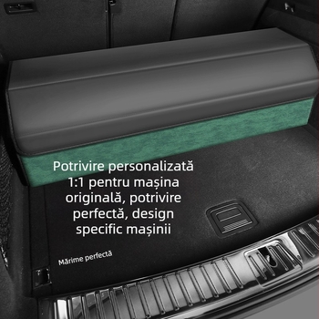 Organizator portbagaj din velur, cutie de depozitare pliabilă pentru interiorul mașinii