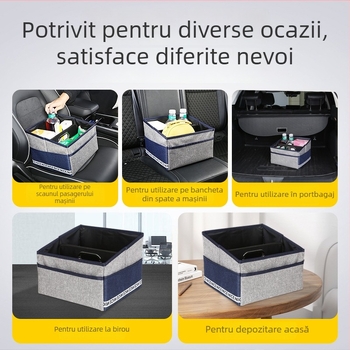 Cutie de depozitare auto din material Oxford, pliabilă, capacitate mare, organizator pentru portbagaj