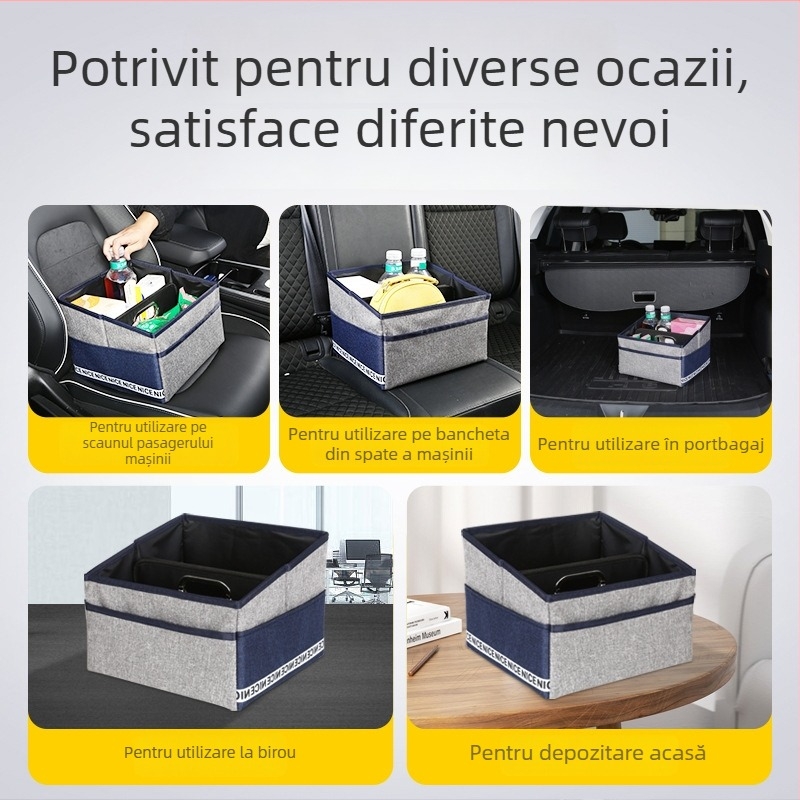 Cutie de depozitare auto din material Oxford, pliabilă, capacitate mare, organizator pentru portbagaj