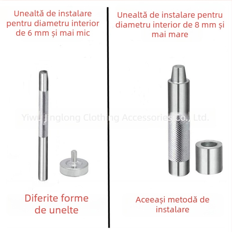 Unealtă manuală pentru montaj ochiuri în piele – perforare piele și set de ochi metalici DIY