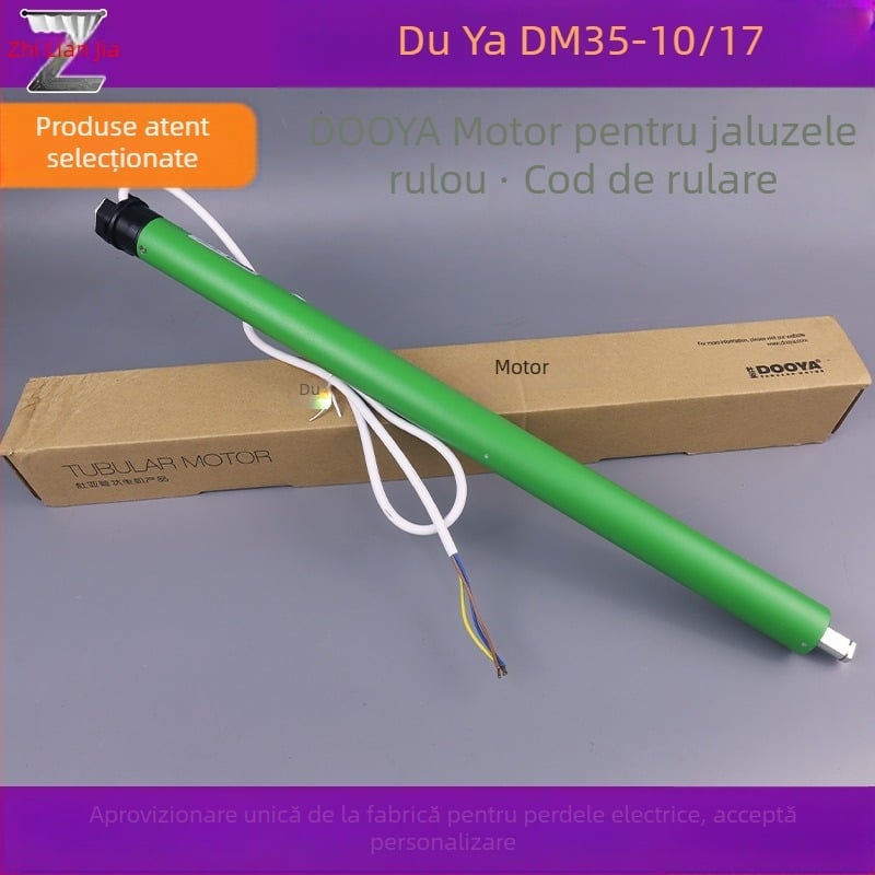 DOOYA DM35R-10N/17R Cortină rulantă inteligentă pentru ridicare, cu motor tubular încorporat și telecomandă