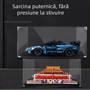 Cutie de afișare și depozitare din acril pentru modelul de mașină sport 42123, cu capac transparent anti-praf