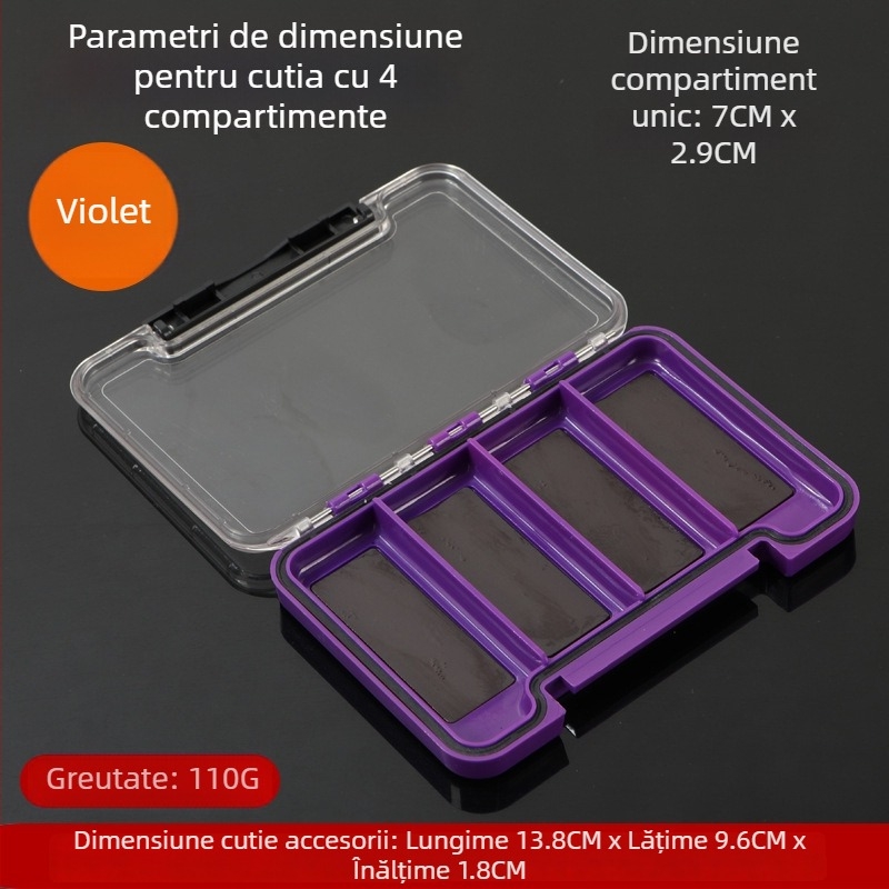 Cutie de depozitare pentru accesorii de pescuit în aer liber - subțire, impermeabilă, cu magnet mic, organizator multifuncțional