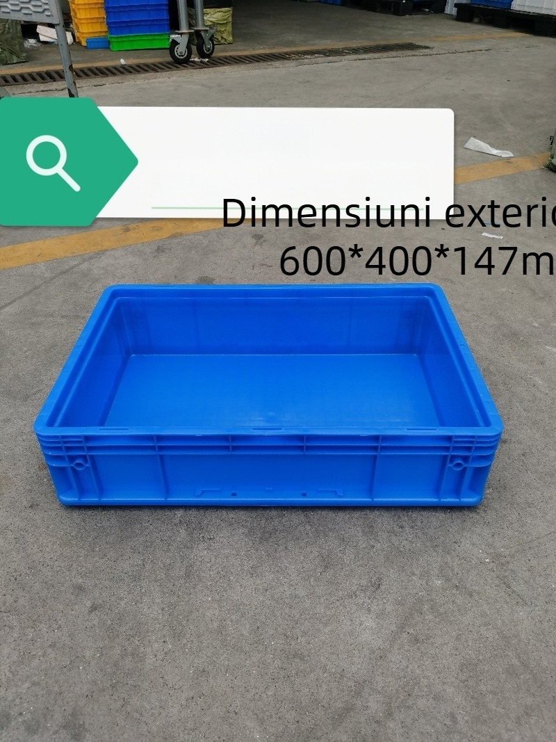 Cutie logistică europeană standard, 600 x 400 x 147 mm, pentru mărfuri și transport, pentru componente electronice, compatibil cu capac rabatabil