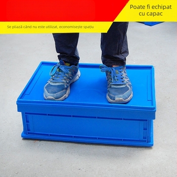 Cutie pliabilă din plastic cu capac, pentru depozitare și transport