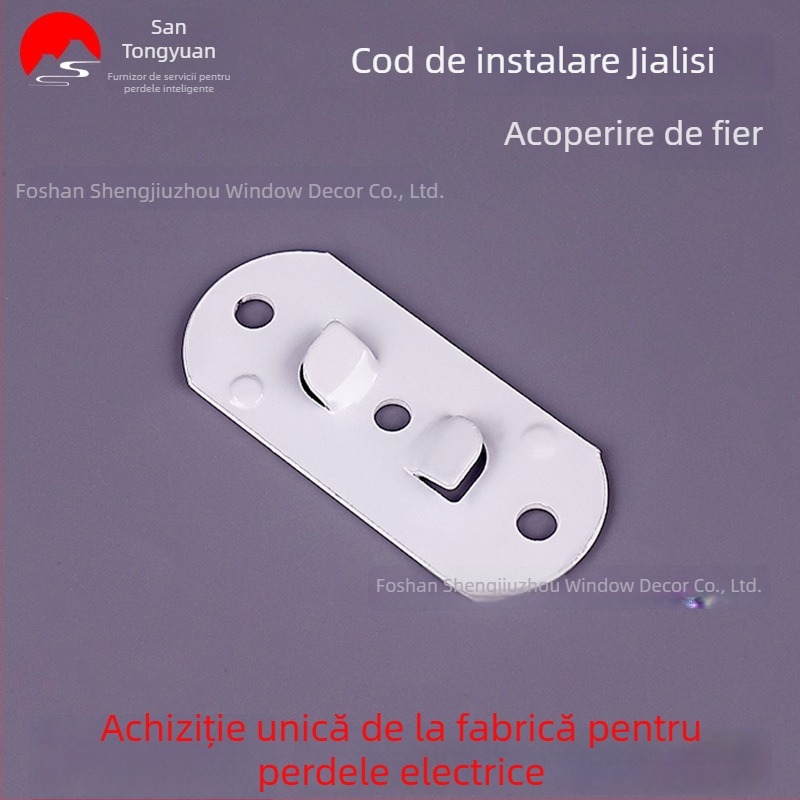 Accesoriu electric pentru șina de perdea, piesă de montaj dintr-o singură bucată, pentru montaj superior ascuns