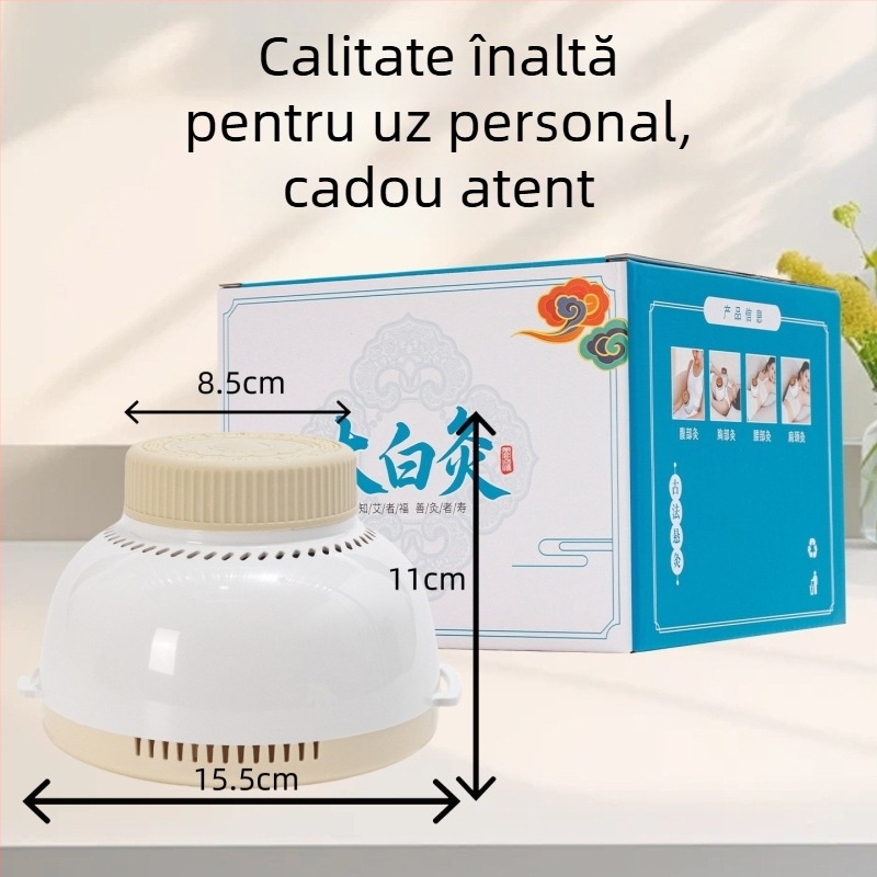 Cutie portabilă pentru moxibustion – dispozitiv fără fum, multifuncțional pentru întregul corp, recipient suspendat pentru moxibustion