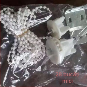 Suport din aluminiu pentru șina rulante a perdelei – alb, accesorii minimaliste pentru perdele rulante
