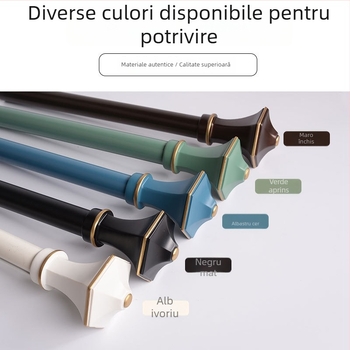 Șină pentru perdele din aliaj de aluminiu, tijă romană îngroșată, balcon nordic-mediteranean minimalist pentru ferestre tip bay window
