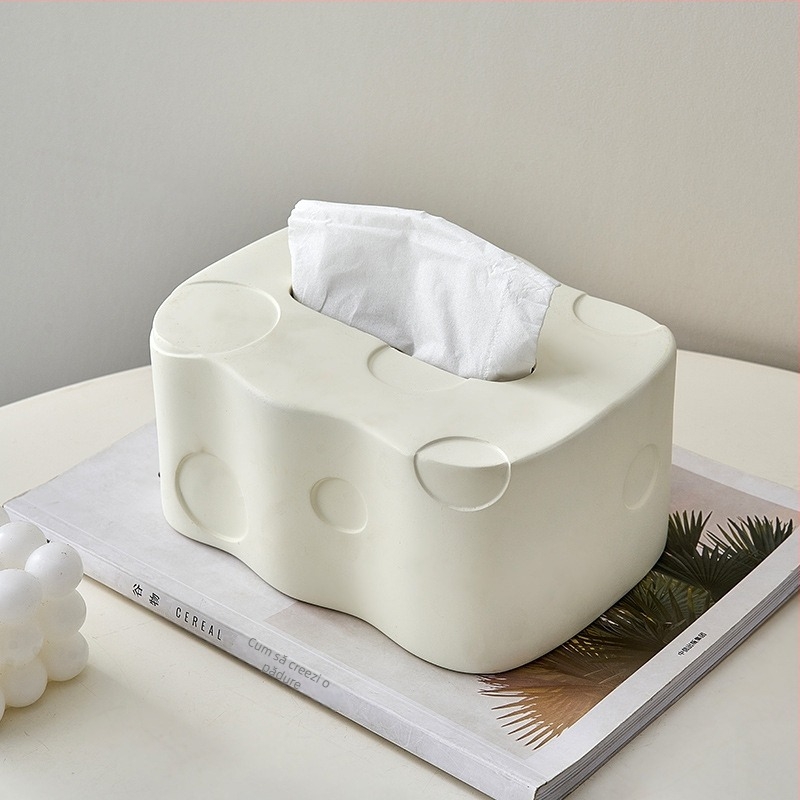 Cutie pentru șervețele în formă de brânză – decor modern pentru living, măsuță de cafea, masă de dining și dormitor