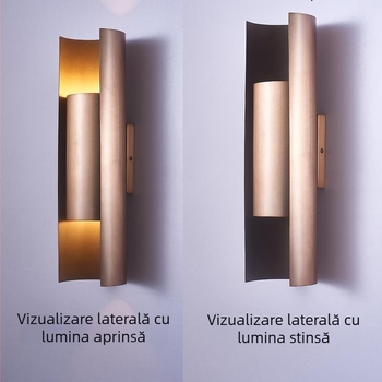 Lampă de perete din oțel inoxidabil, stil neo-chinezesc, pentru sufragerie, dining și dormitor – artă retro a designerului