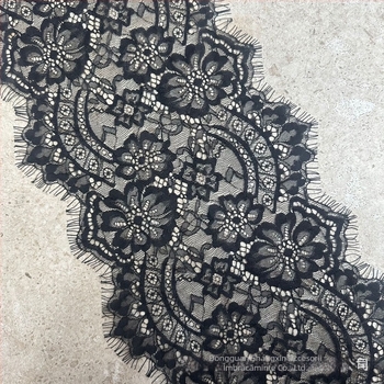 Bandă de dantelă cu margine în valuri, 22 cm, 3 m, pentru accesorii vestimentare feminine