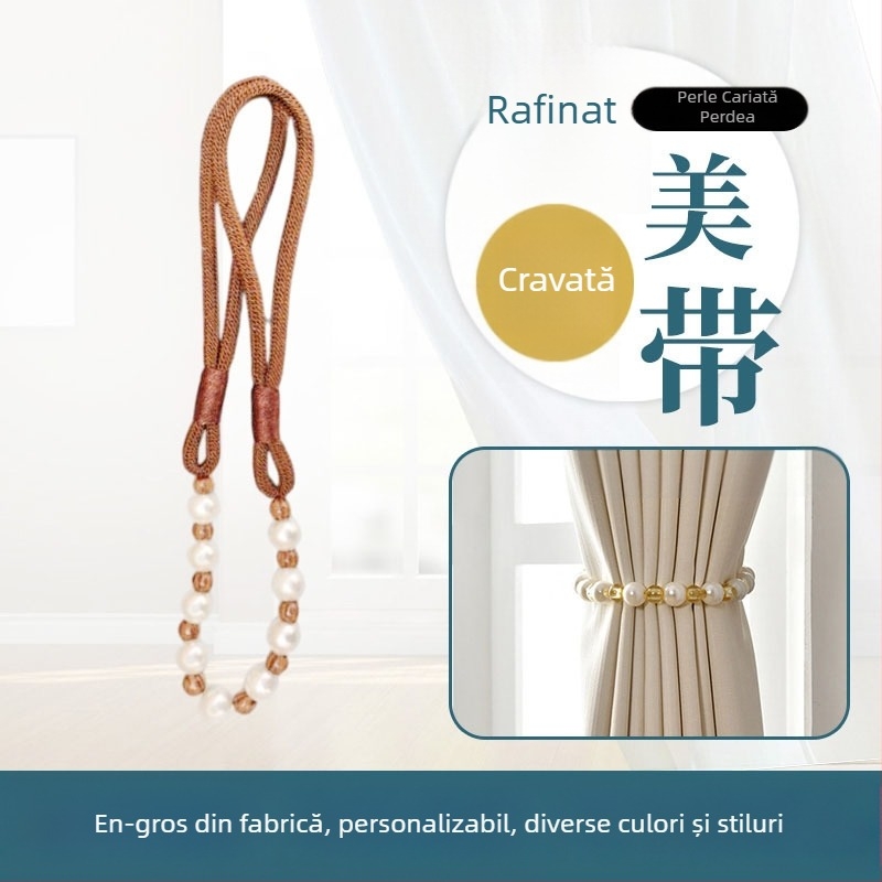 Şnur pentru perdea cu perle și mărgele – accesoriu decorativ pentru perdea