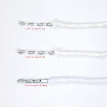 Linie de greutate pentru perdea, contragreutate din aliaj pentru perdele din tul, 30g/60g/100g, alb, model 20011, stil modern minimalist