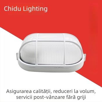 Lampă LED ovală de exterior, rezistentă la umezeală și apă, potrivită pentru baie, spațiu de depozitare frigorific și puț de lift, lampă cu trei protecții; disponibile în dimensiuni mari, medii și mici