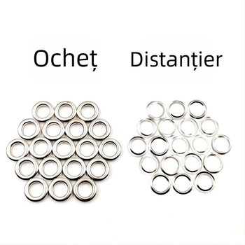 Set de 100 unelte din cupru pentru ochiuri de 8 mm și catarame, potrivit pentru prelăte, corturi, curele, perdele, bagaje, îmbrăcăminte și genți