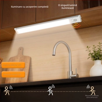 Lumină cu senzor de mișcare și încărcare magnetică, lampă de noapte pentru masă și perete, iluminare pentru dormitor și bandă LED pentru exterior, personalizabil