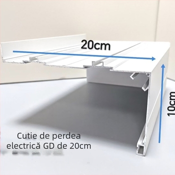 Casetă de perdea din aluminiu, cu șină dublă și panou fagure din aliaj de aluminiu, finisată, pentru living și dining
