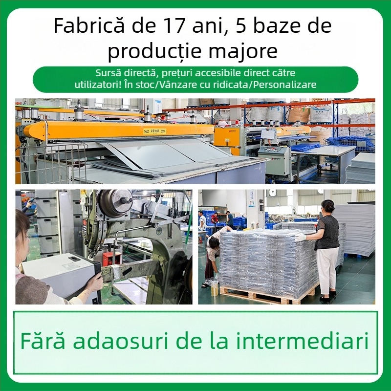 Cutii de depozitare din PP cu panouri goale, cutii industriale de depozitare, pereți groși, dimensiuni personalizabile și imprimare