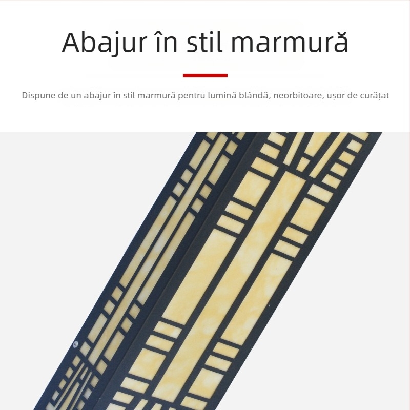 Lampă de perete exterior cu finisaj de marmură, impermeabilă, iluminat exterior pentru vile, pereți și peisaje
