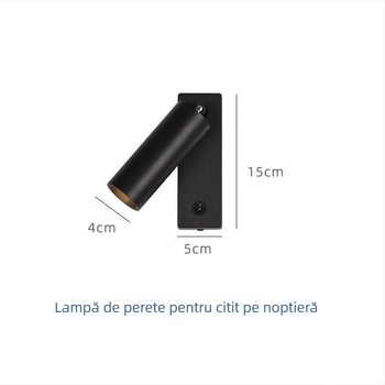 Lampă de perete modernă, personalizată, pentru lectură lângă pat, cu design minimalist, potrivită pentru sufragerie, dormitor și birou; iluminare spot și iluminare în fața oglinzii.