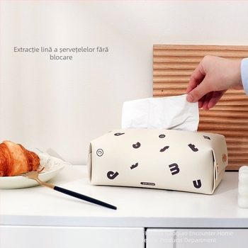 Cutie din piele pentru șervețele, pentru living și mașină – design modern minimalist, impermeabil, multifuncțional.